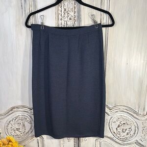 Elegant Gray/Blue Knit Women's Skirt